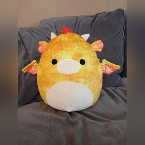 12 Inch Dieric Yellow Dragon Squishmallow Great Condition